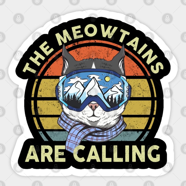 The Meowtains Are Calling - Love Cats Sticker by Felix Rivera